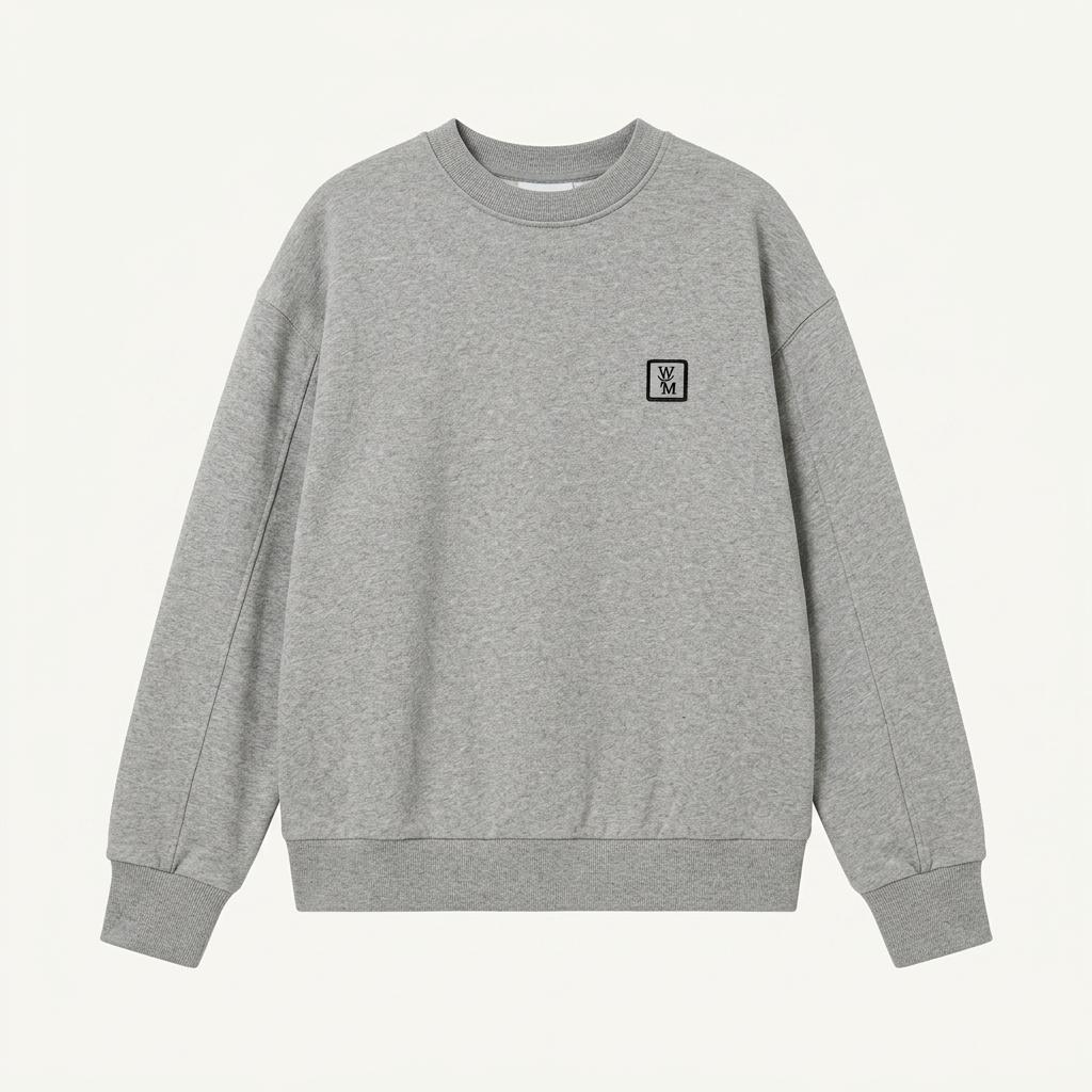 우영미 23FW 백로고 그레이 스웨트 셔츠 H2738 1