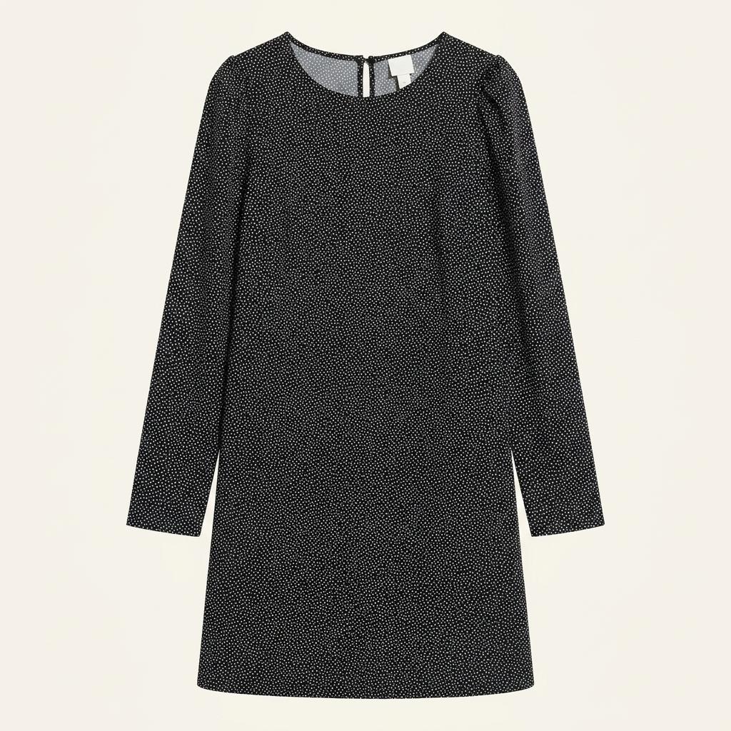H&M 잔도트 패턴 미니 원피스 블랙 1