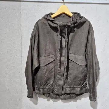 후드 린넨 야상 점퍼 4