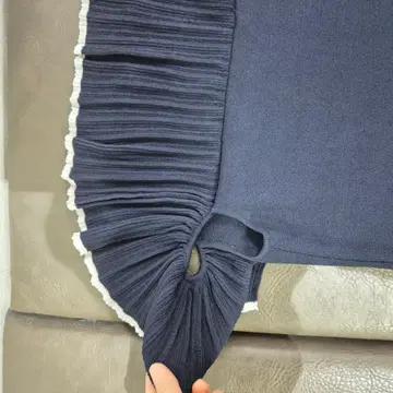 듀엘 니트 민소매 티셔츠 네이비 4