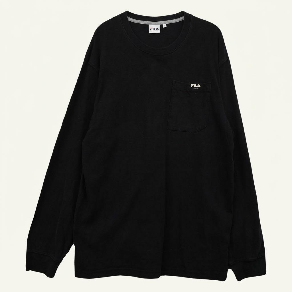 휠라 블랙 긴팔티 MEDIUM 1