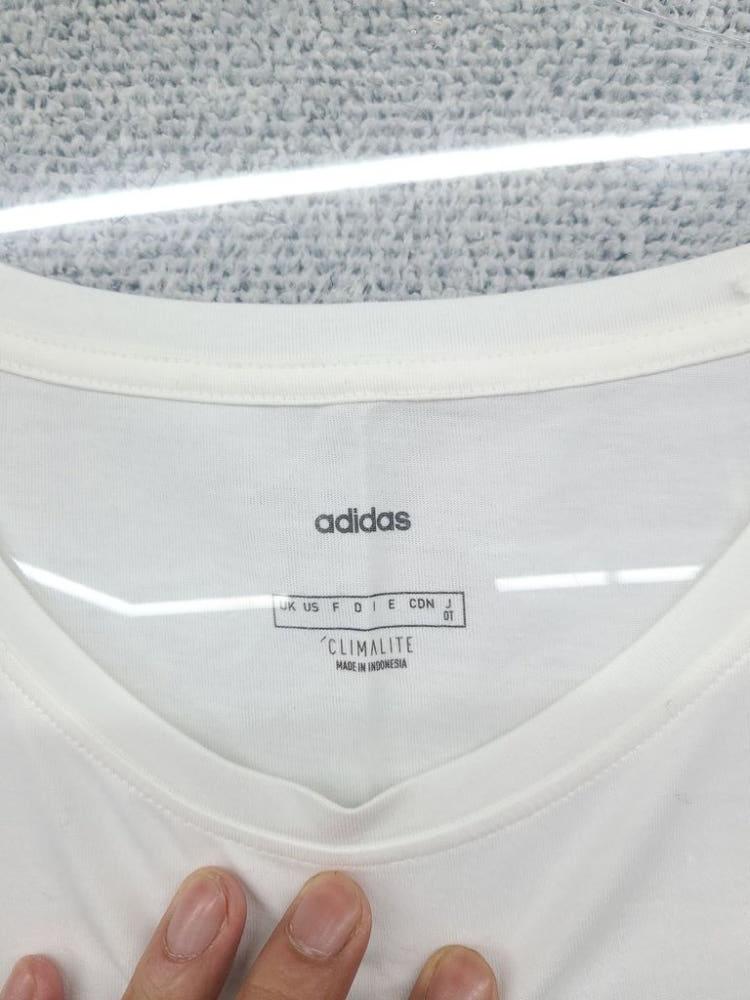 아디다스 프린팅 화이트 숏 반팔티 S 9