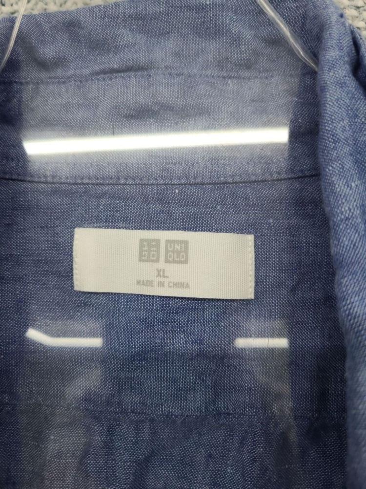 유니클로 블루 데님 인디고 셔츠 XL 9