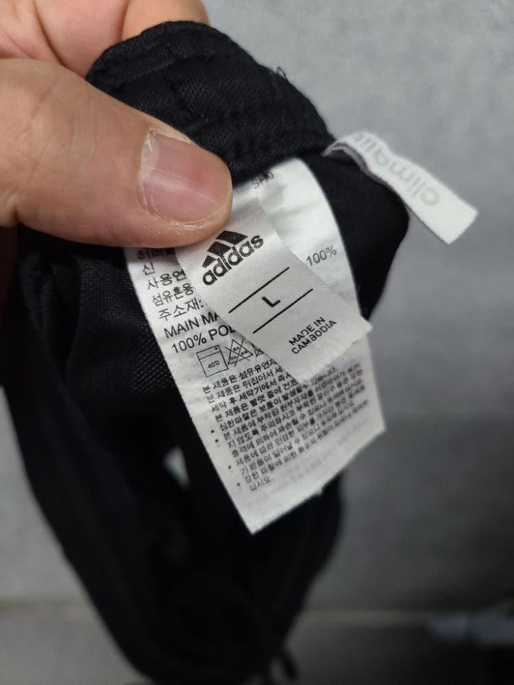 아디다스 블랙 트레이닝 로고 반바지 L 8