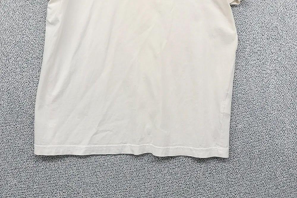 게스 프린팅 크림 반팔티 XL 6