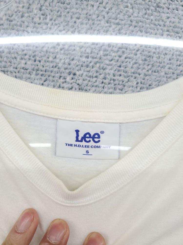 리 프린팅 화이트 반팔티 S 9