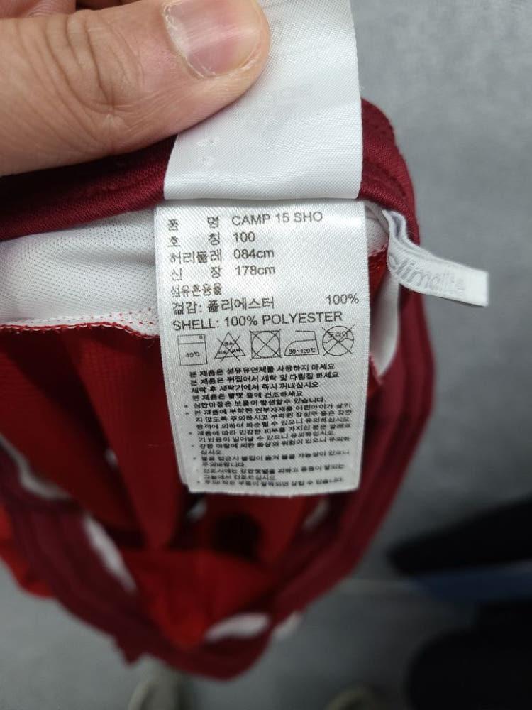아디다스 레드 로고 기능성 반바지 100 9