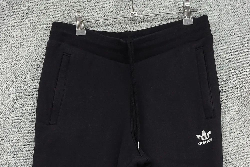 아디다스 블랙 로고 조거팬츠 M 5