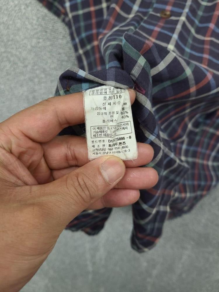 닥스 남자 캐주얼 체크 반팔 셔츠 110 10