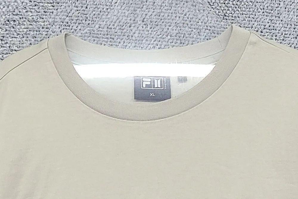 휠라 베이지 로고 반팔티 XL 7