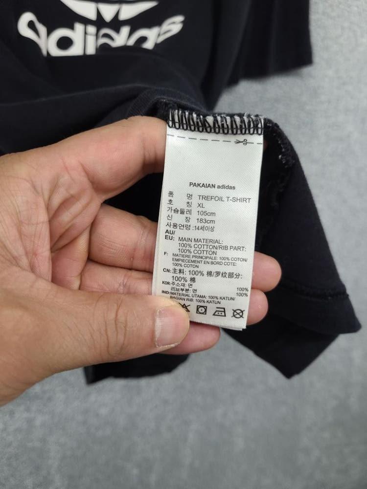 아디다스 프린팅 블랙 반팔티 XL 10