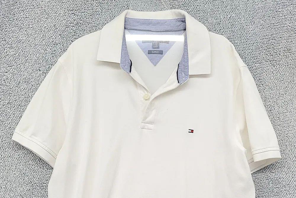 타미힐피거 화이트 로고 반팔 카라티 L/G 5