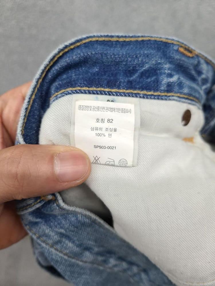 리바이스 503 빈티지 워싱 데님 반바지 W32 L14 11