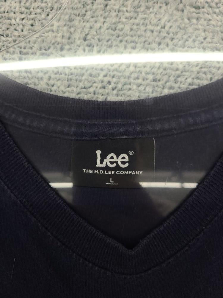 리 프린팅 네이비 반팔티 L 9