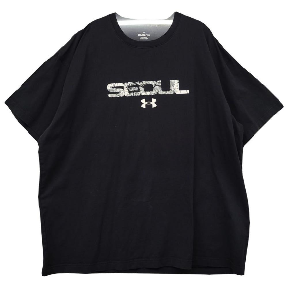 언더아머 프린팅 블랙 반팔티 2XL/2TG/2EG 3