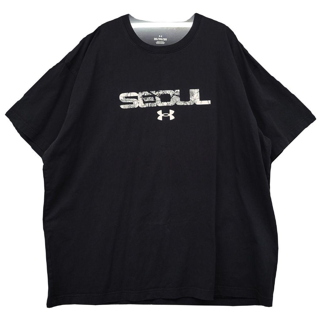 언더아머 프린팅 블랙 반팔티 2XL/2TG/2EG 2