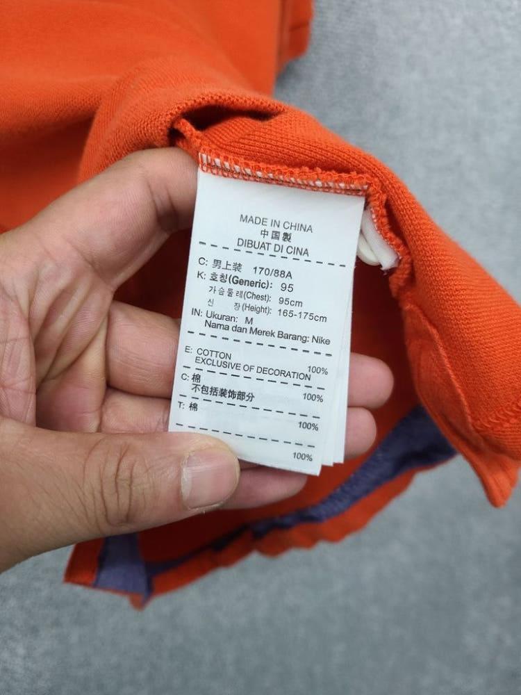 나이키 오렌지 로고 반팔 카라티 M 10