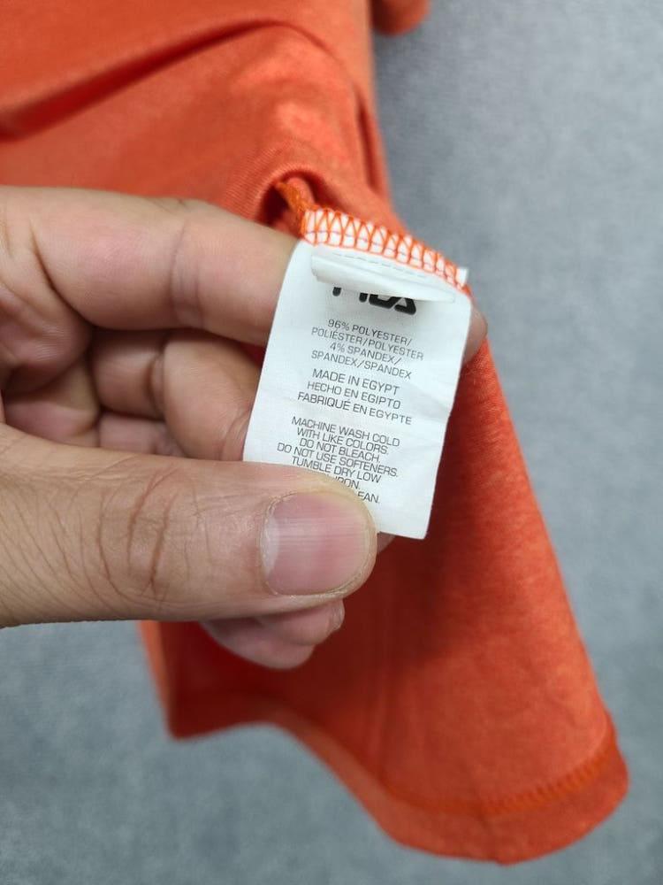 휠라 오렌지 트레이닝 반팔티 S 10