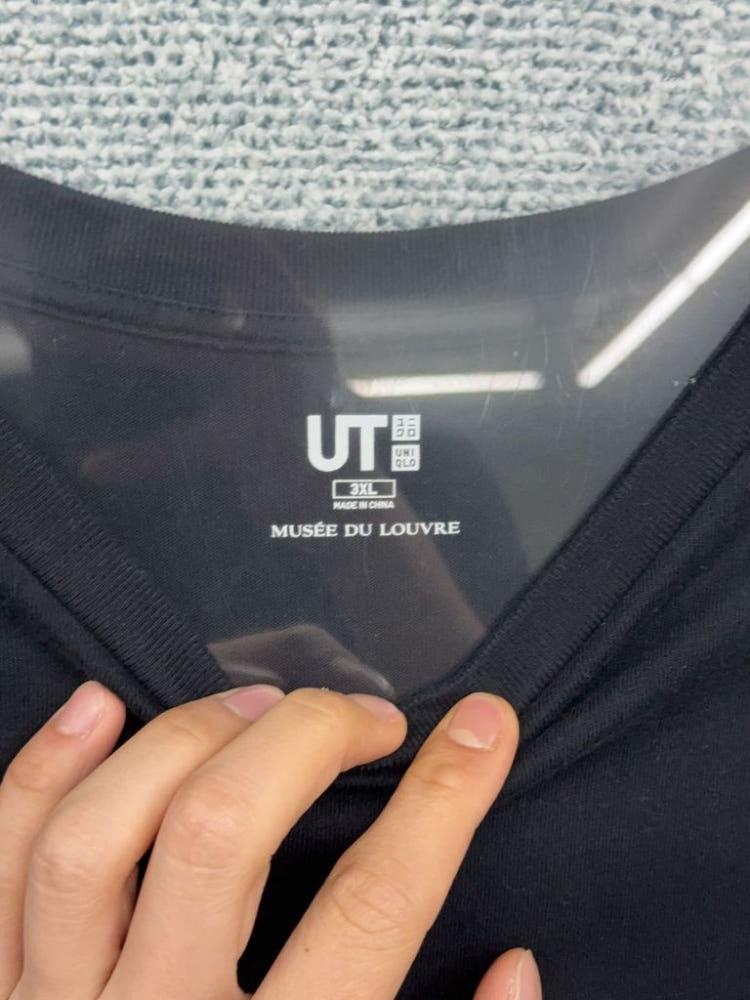 유니클로 빈티지 프린팅 네이비 반팔티 3XL 7