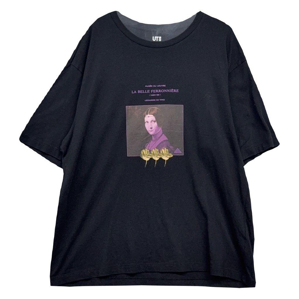 유니클로 빈티지 프린팅 네이비 반팔티 3XL 2