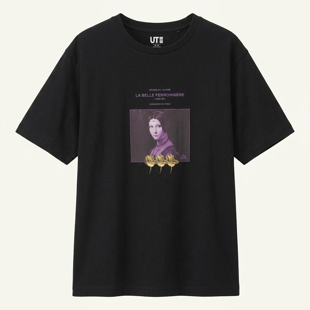 유니클로 빈티지 프린팅 네이비 반팔티 3XL 1
