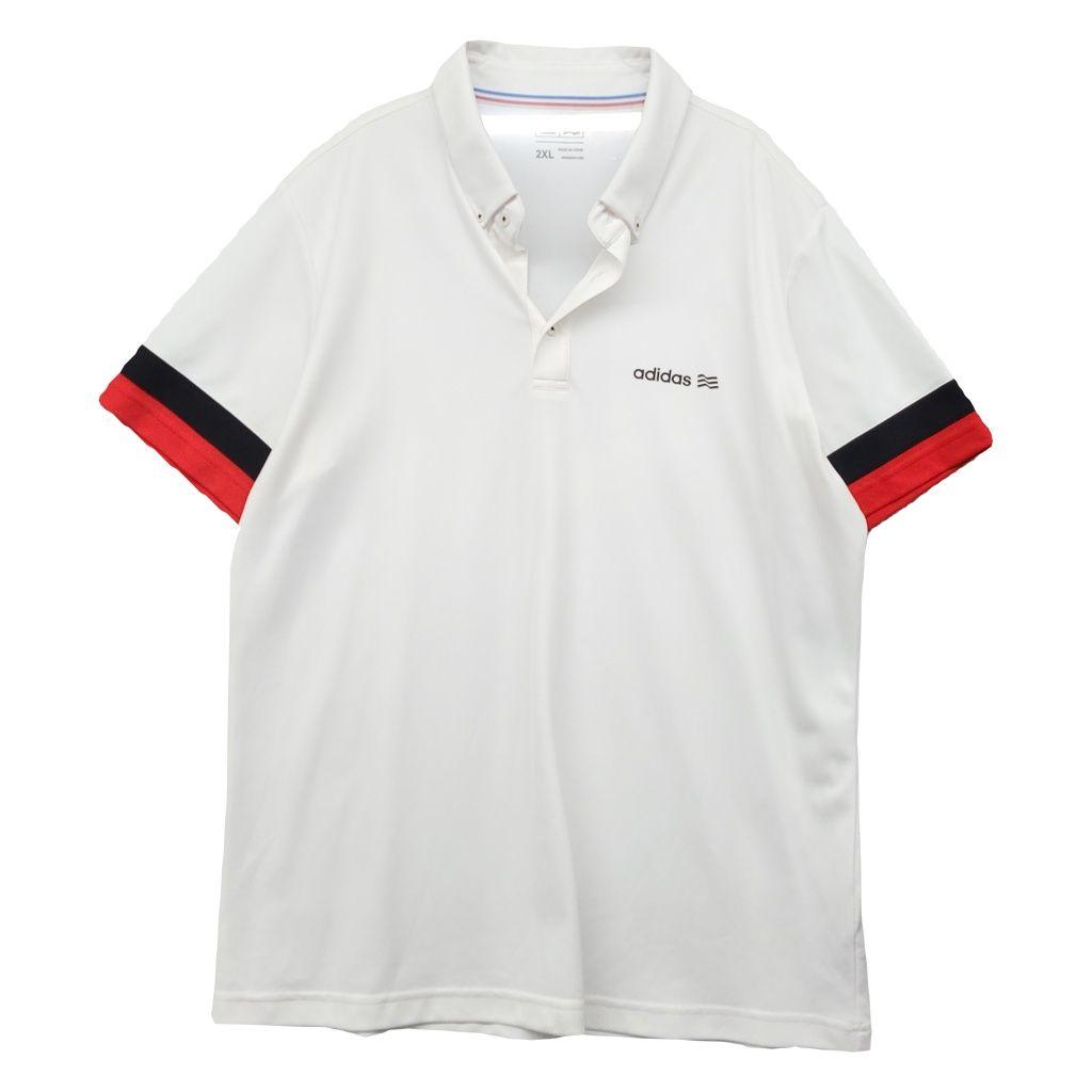 아디다스 화이트 기능성 반팔 카라티 2XL 2
