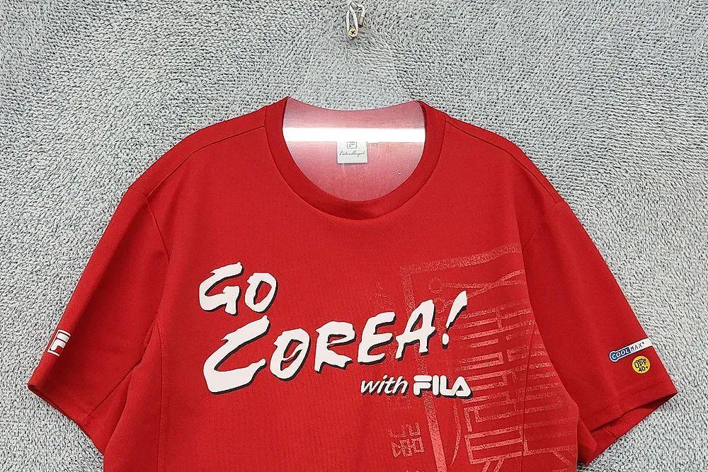 휠라 프린팅 레드 반팔티 100 5