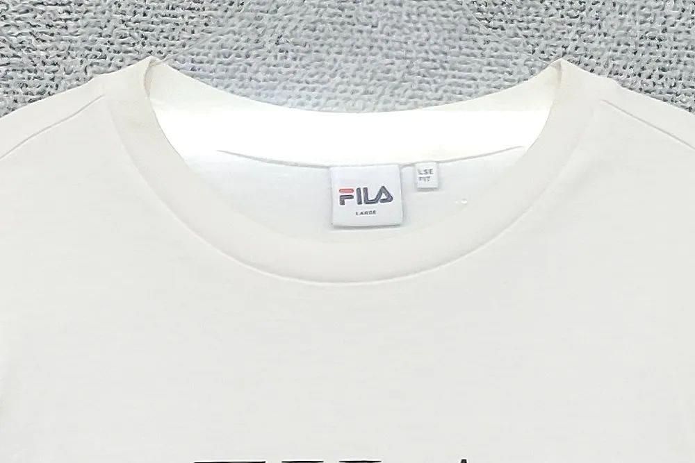 휠라 프린팅 화이트 반팔티 LARGE 7