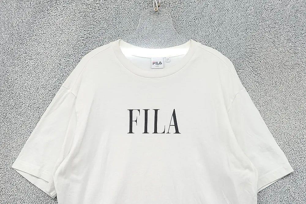 휠라 프린팅 화이트 반팔티 LARGE 5