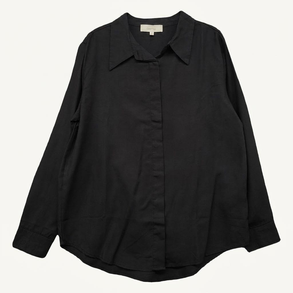 셀렙샵 블랙 레이온 셔츠 55 1