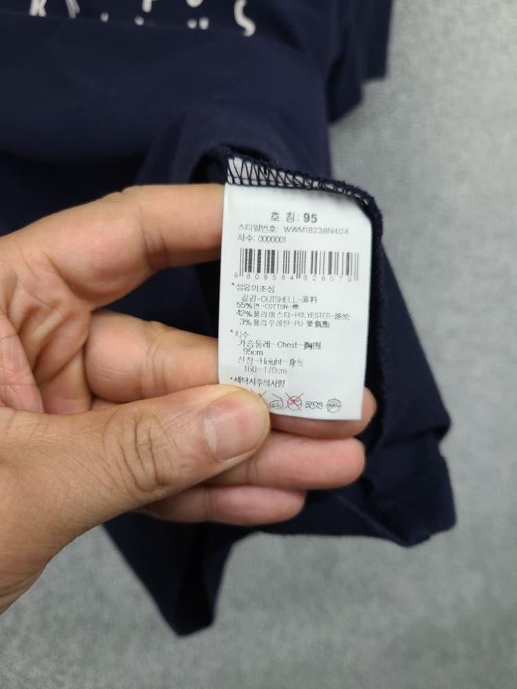 와이드앵글 프린팅 네이비 반팔티 95 10