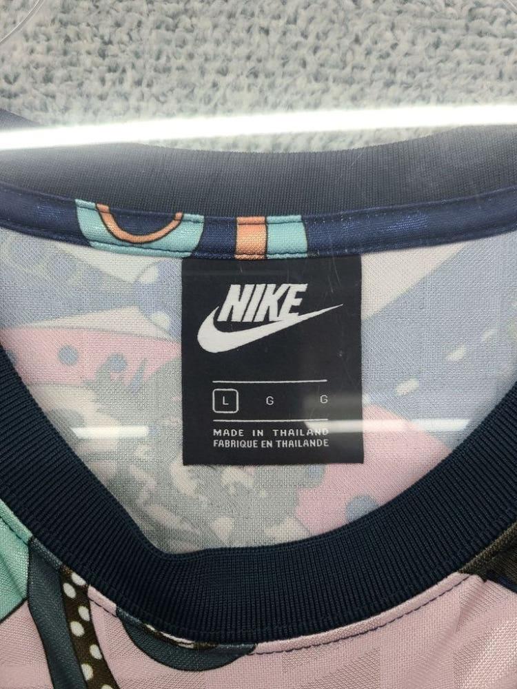나이키 빈티지 패턴 크롭 오버핏 반팔티 L 9