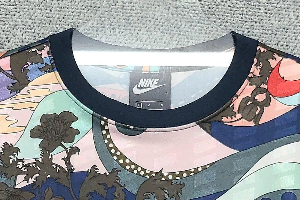 나이키 빈티지 패턴 크롭 오버핏 반팔티 L 7