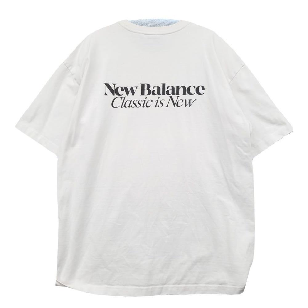 뉴발란스 화이트 로고 박스핏 반팔티 110(XXL) 4