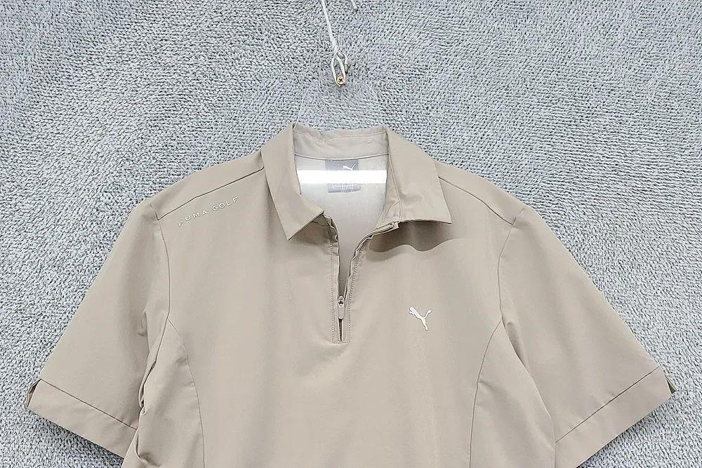 푸마 베이지 기능성 반팔 카라티 M 5