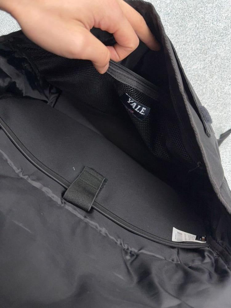 예일 블랙 로고 숄더백 5