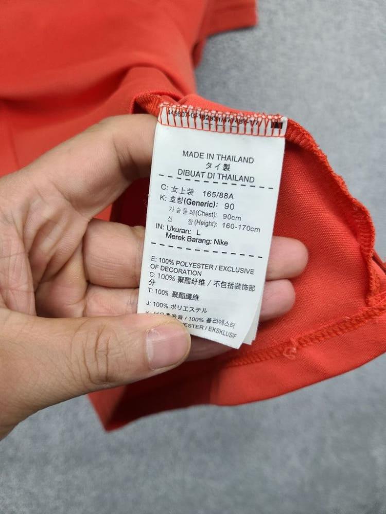 나이키 오렌지 기능성 반팔 카라티 L 10