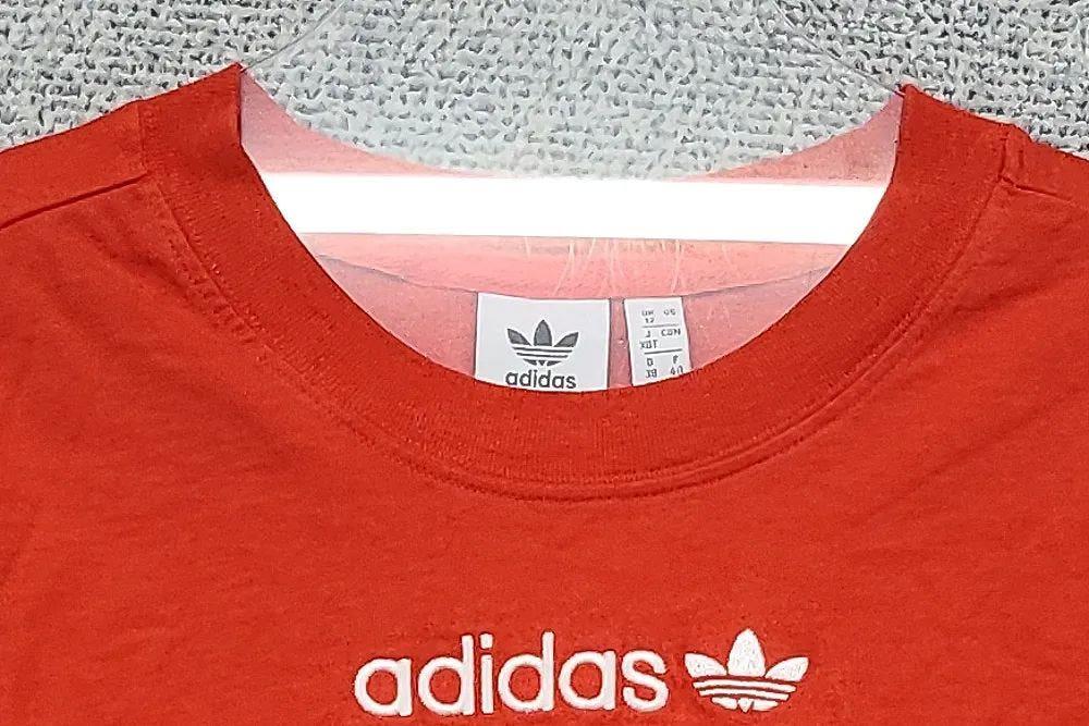 아디다스 로고 레드 반팔티 L 7