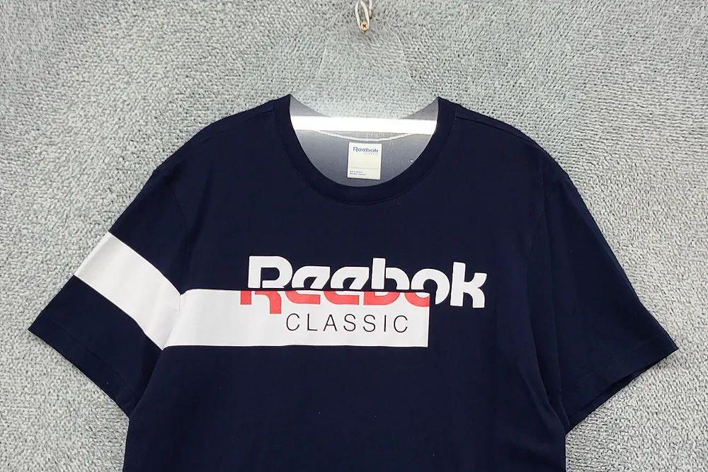 리복 프린팅 네이비 반팔티 2XL 5