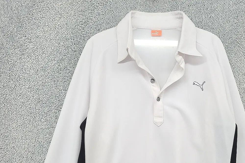 푸마 화이트 기능성 트레이닝 긴팔 카라티 XL 5
