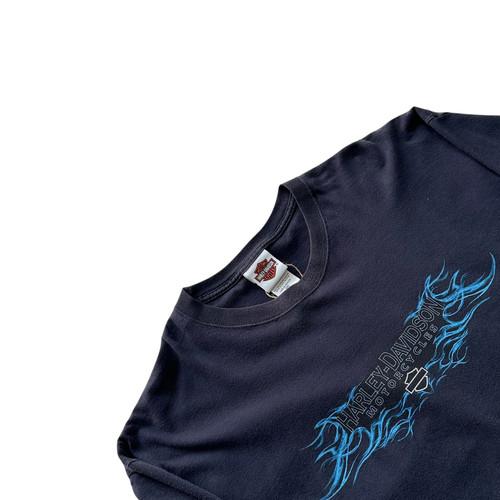 [110] Harley Davidson Blue Flame Long Sleeve 3