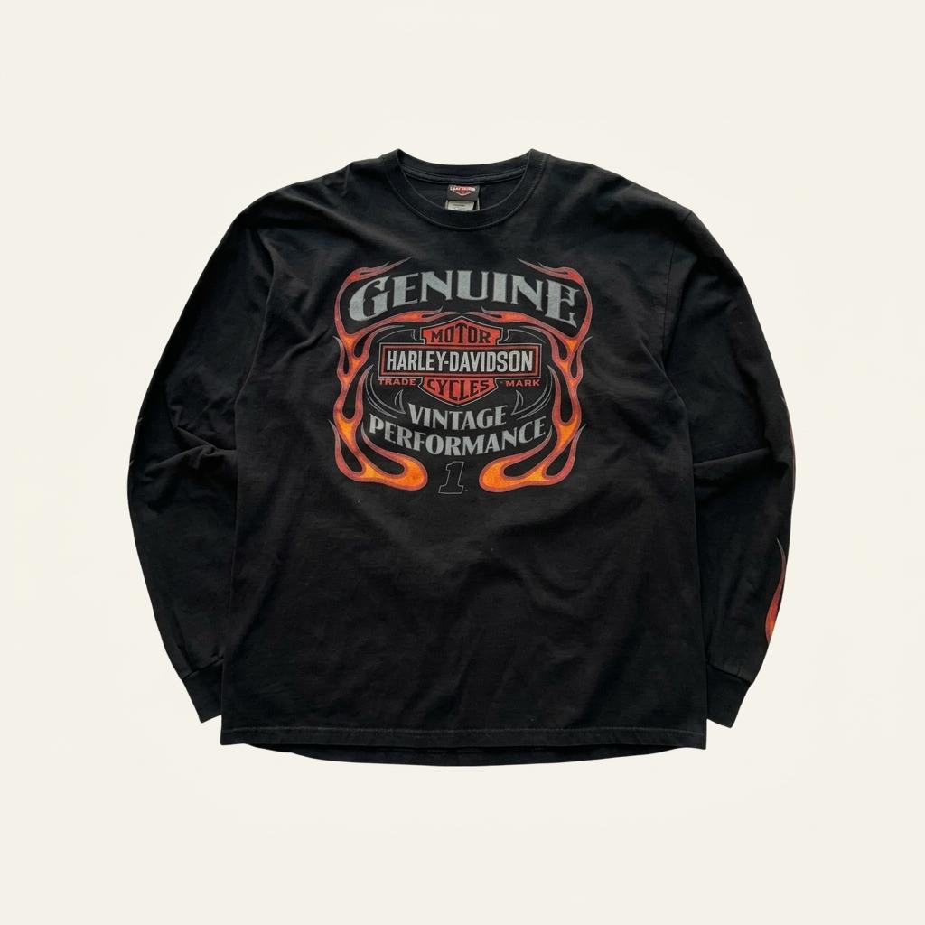 [103] Harley Davidson Flame Long Sleeve 1