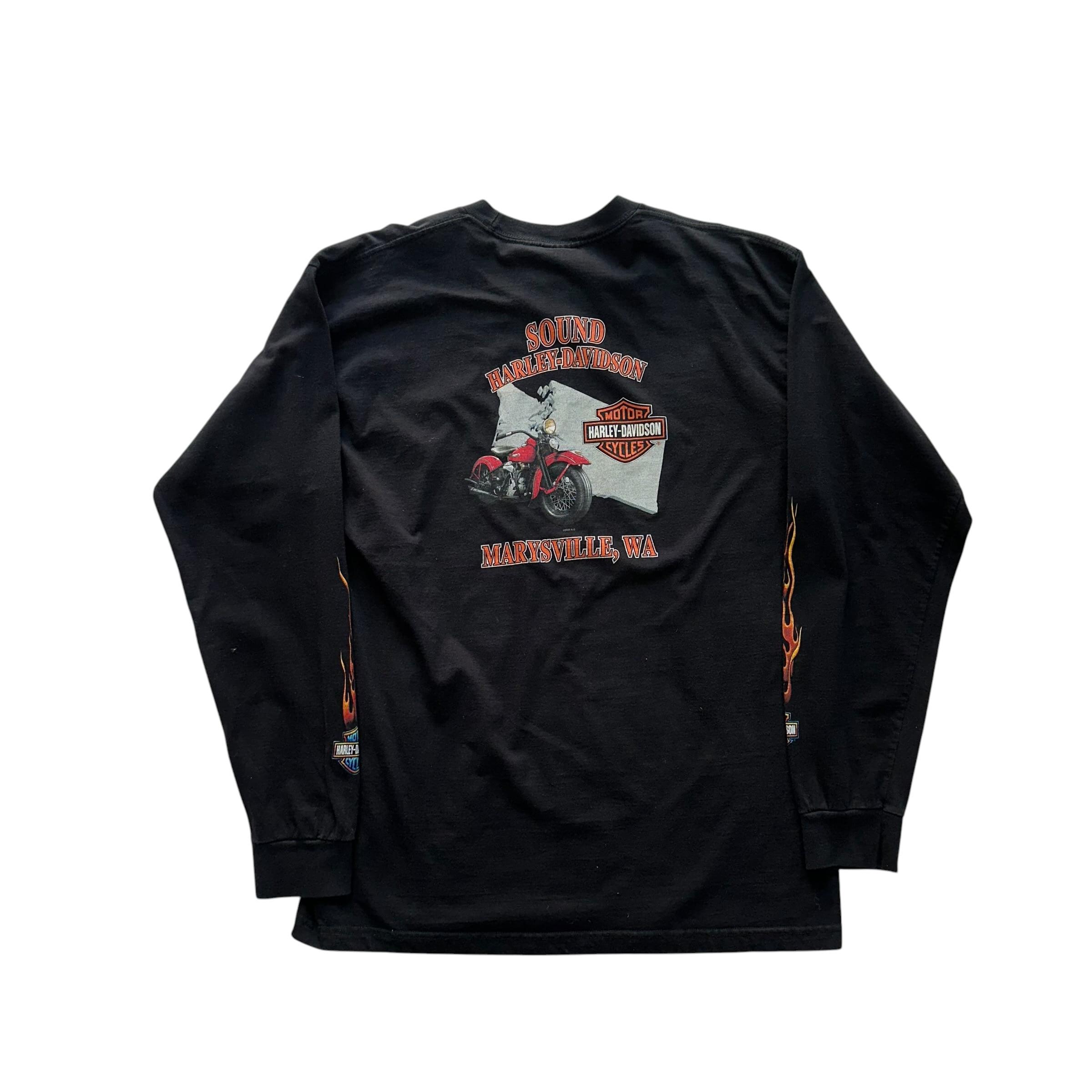 [105] Harley Davidson Flame Long Sleeve 11
