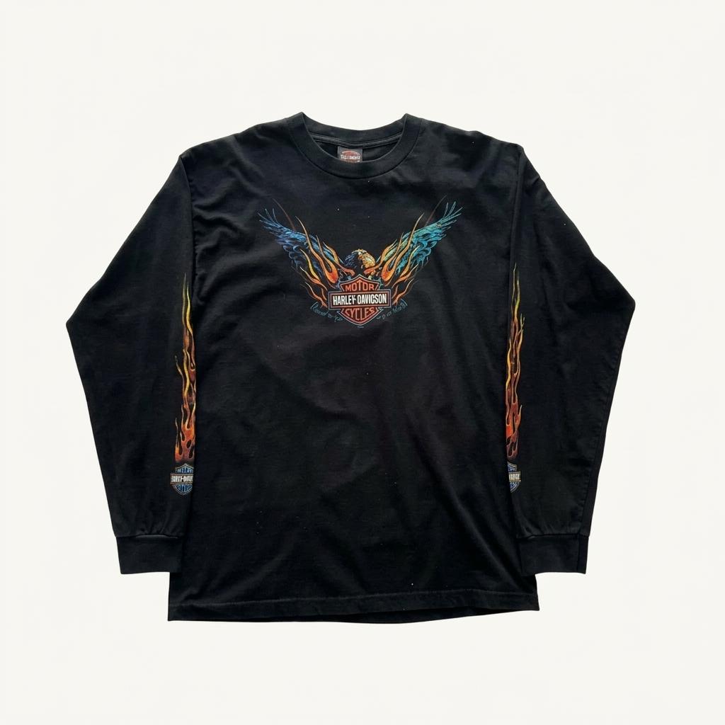 [105] Harley Davidson Flame Long Sleeve 1