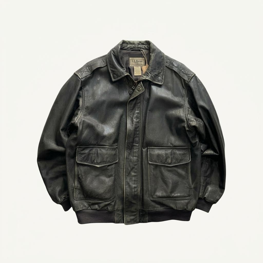 [110] LL Bean A2 Bomber Leather Jacket 1