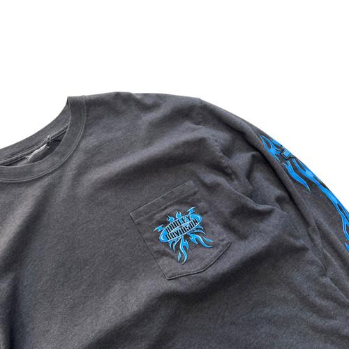 [98] Harley Davidson Blue Flame Long Sleeve 3
