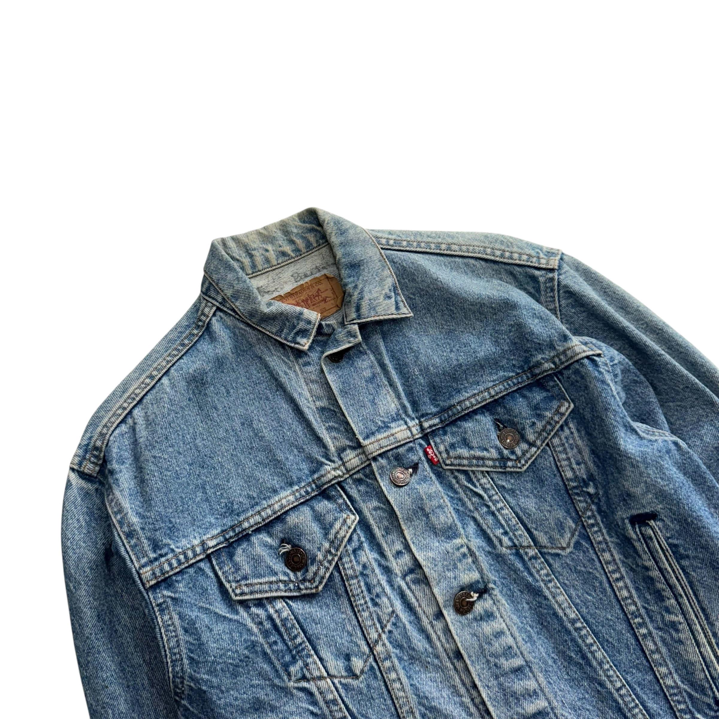 [93] 90's Levis 57508-0214 Denim Trucker Jacket 9