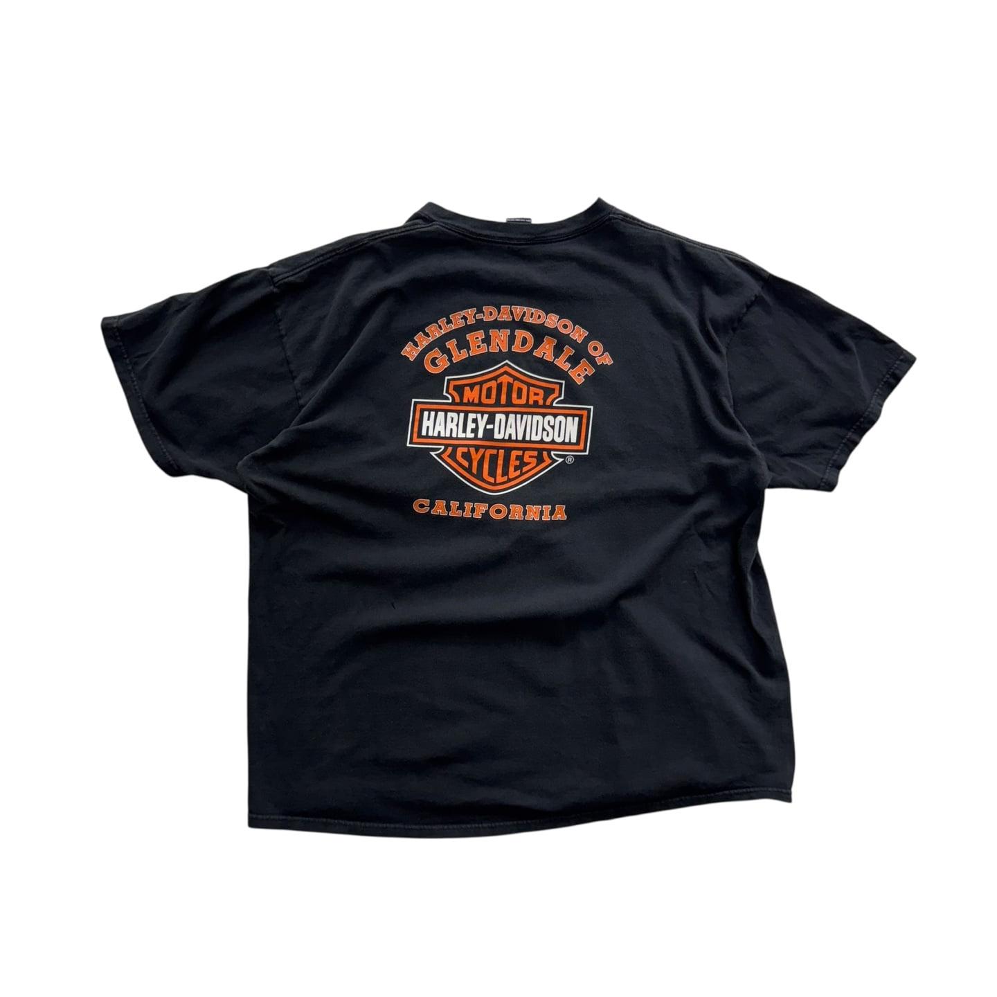 [110~] Harley Davidson 'Eagle' T Shirt Big Size 10