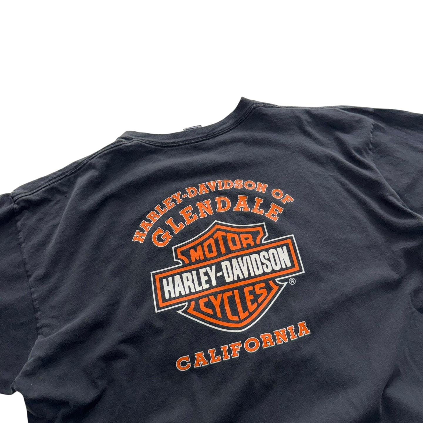 [110~] Harley Davidson 'Eagle' T Shirt Big Size 11