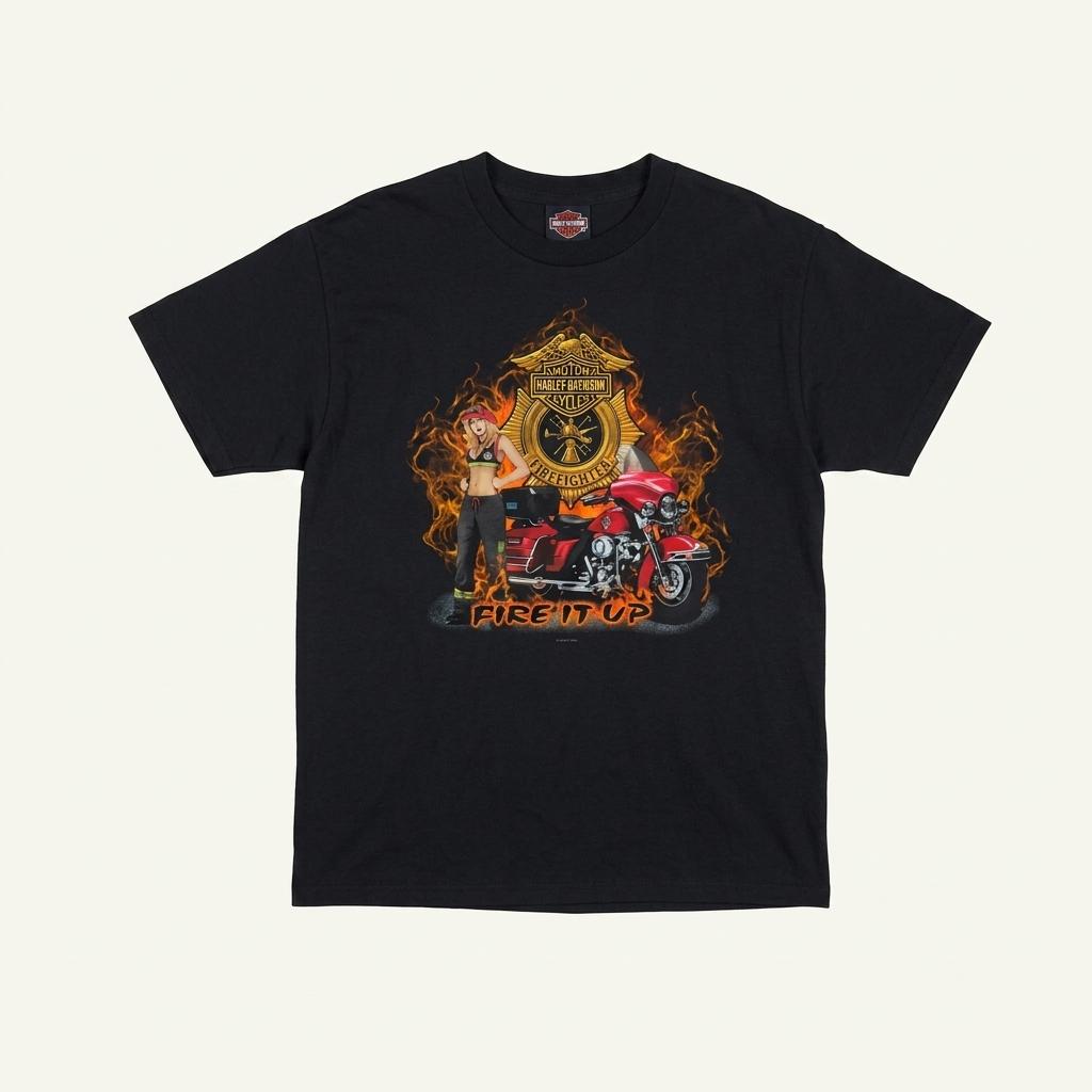 [95] Harley Davidson 'Fire It Up' T Shirt 1